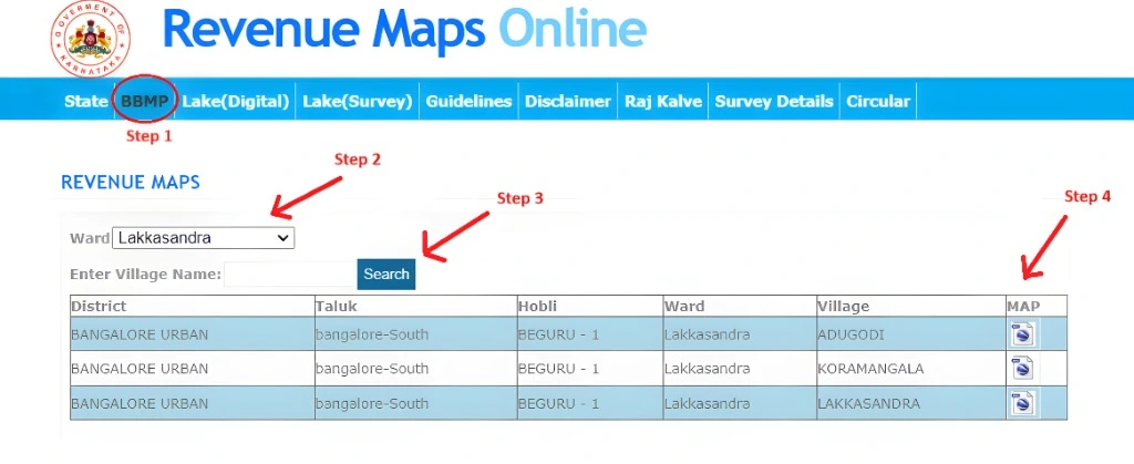 How to Access Revenue Maps through the Bhoomi Portal